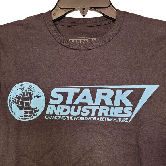 Marvel Stark Industries Women's Graphic T-Shirt Small Black Crewneck Cotton New - Picture 3 of 7